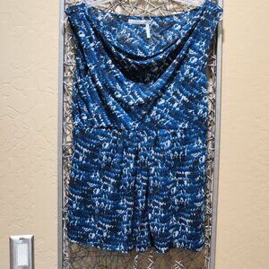 Classiques Entier 100% silk cowl neck flounce sleeveless top